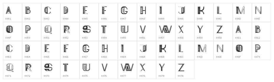 Netherlands Regular Character Map