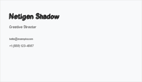 Netigen Shadow Business Card