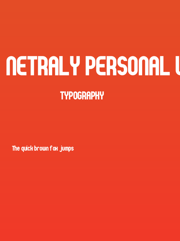 Netraly Personal Use Poster