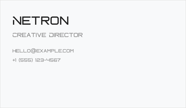 Netron Business Card