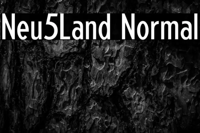 Neu5Land Normal Font examples
