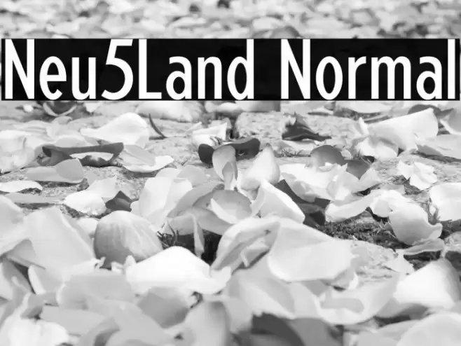 Neu5Land Normal Font examples