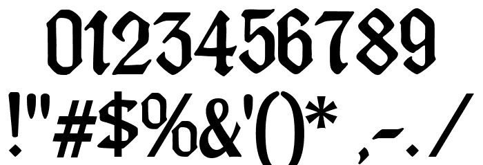 NeudeutschCAT Font OTHER CHARS