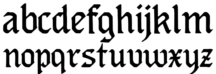 NeudeutschCAT Font LOWERCASE