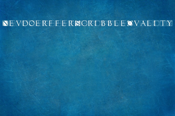 NeudoerfferScribbleQuality Font examples