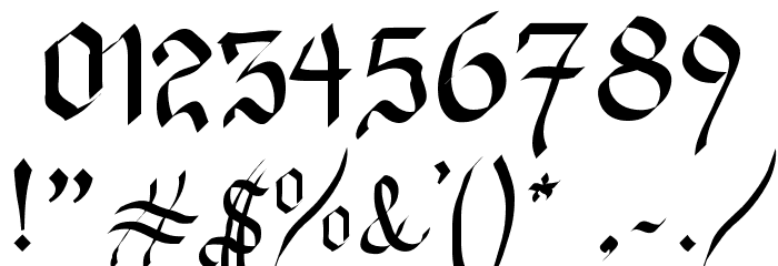 Neue Goth Font OTHER CHARS