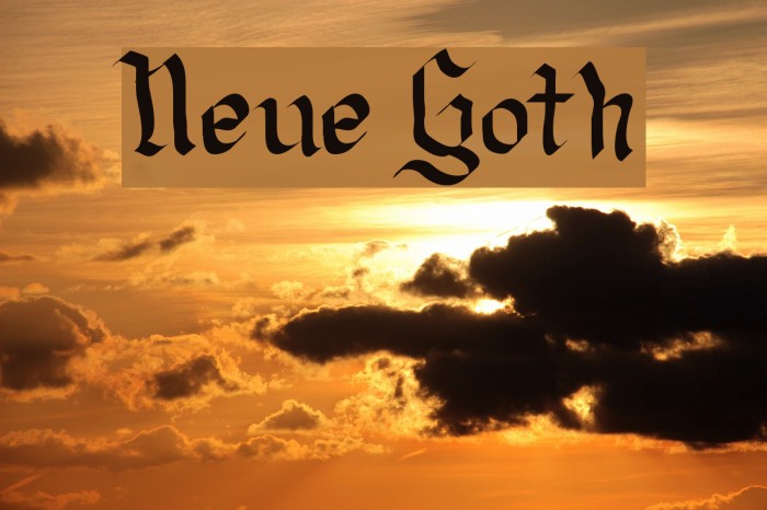 Neue Goth Font examples