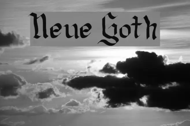 Neue Goth Font examples