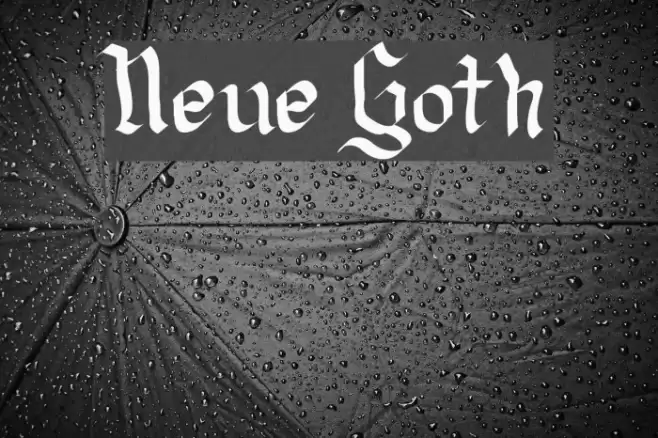 Neue Goth Font examples
