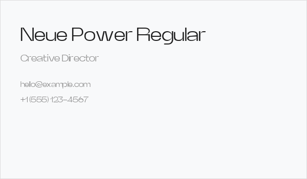 Neue Power Regular Business Card