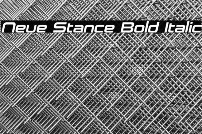 Neue Stance Bold Italic Example 1