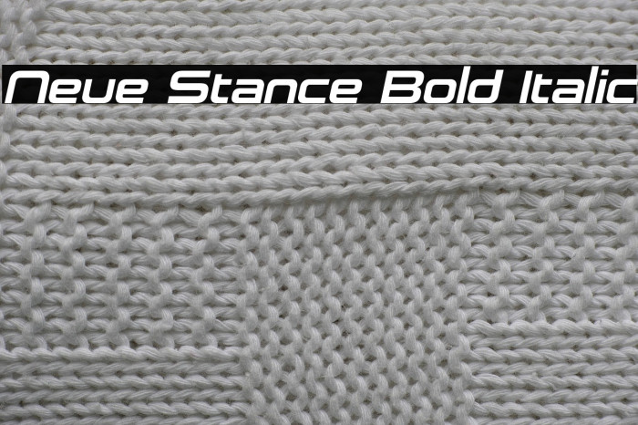 Neue Stance Bold Italic Example 3