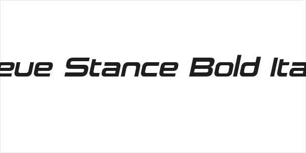 Neue Stance Bold Italic Logo