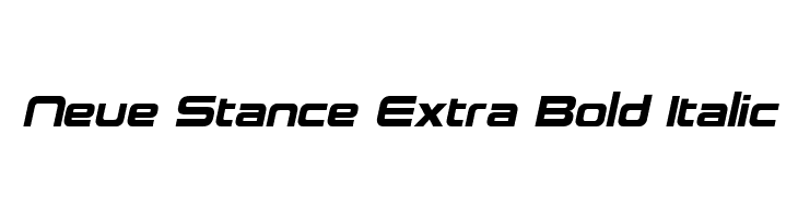 Neue Stance Extra Bold Italic  Скачать бесплатные шрифты