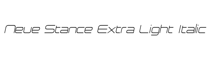 Neue Stance Extra Light Italic  لخطوط تنزيل