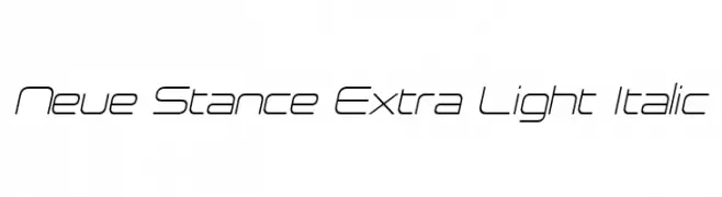 Neue Stance Extra Light Italic  font caratteri gratis