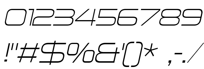 Neue Stance Extra Light Italic Шрифта ДРУГИЕ символов