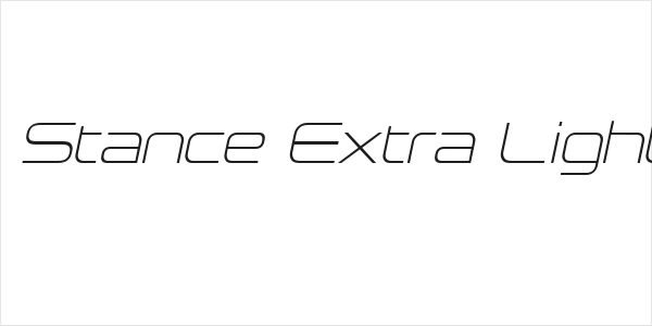 Neue Stance Extra Light Italic Logo