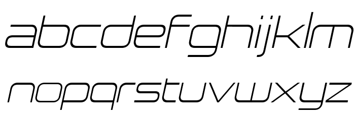 Neue Stance Extra Light Italic Шрифта строчной