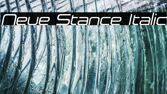 Neue Stance Italic Example 1