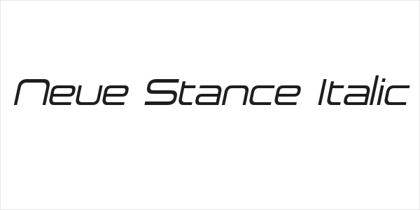Neue Stance Italic Logo