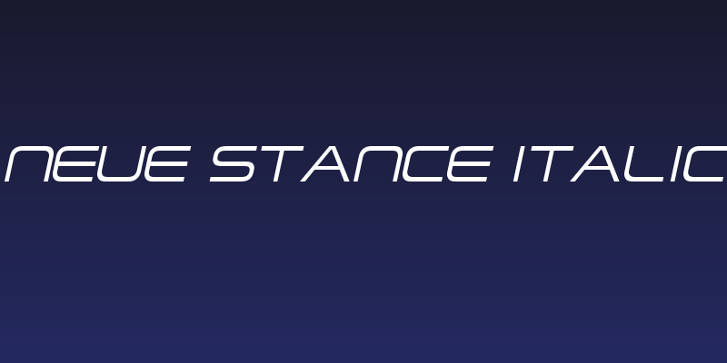Neue Stance Italic Social Header