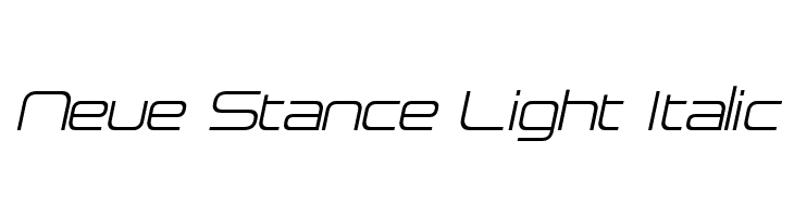 Neue Stance Light Italic  font caratteri gratis