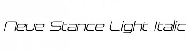 Neue Stance Light Italic  les polices de caractères gratuit tlcharger