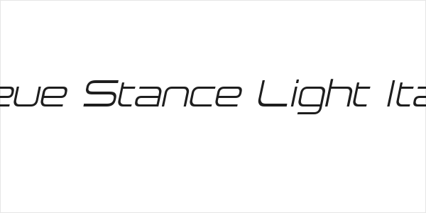 Neue Stance Light Italic Logo