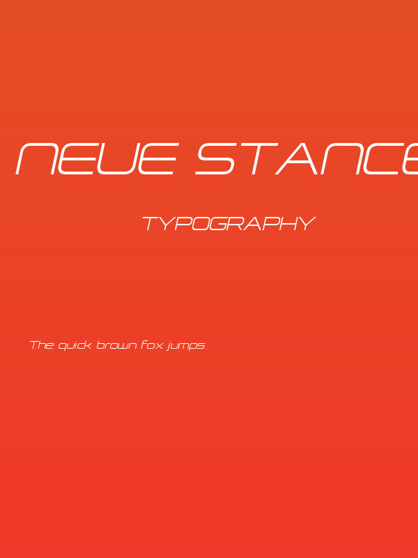 Neue Stance Light Italic Poster