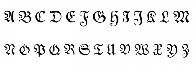 Neue Theuerdank Fraktur UNZ1 Italic 字体 大写