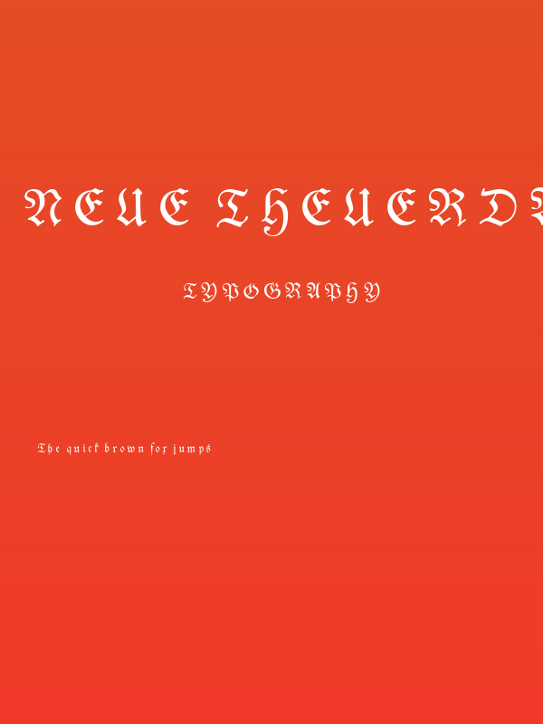 Neue Theuerdank Fraktur UNZ1 Italic Poster