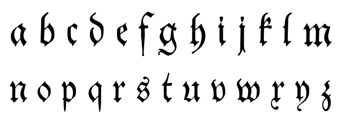 Neue Theuerdank Fraktur UNZ1 Italic Font LOWERCASE