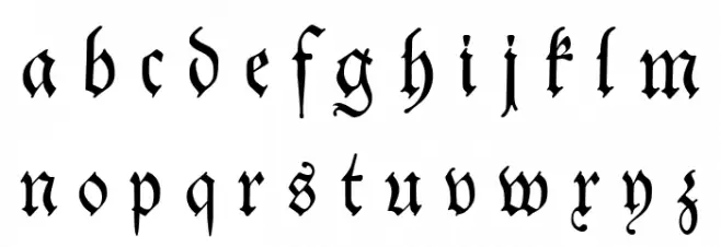 Neue Theuerdank Fraktur UNZ1 Italic 字体 小写