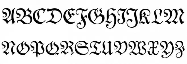 Neue Theuerdank Fraktur UNZ1 Caratteri MAIUSCOLE