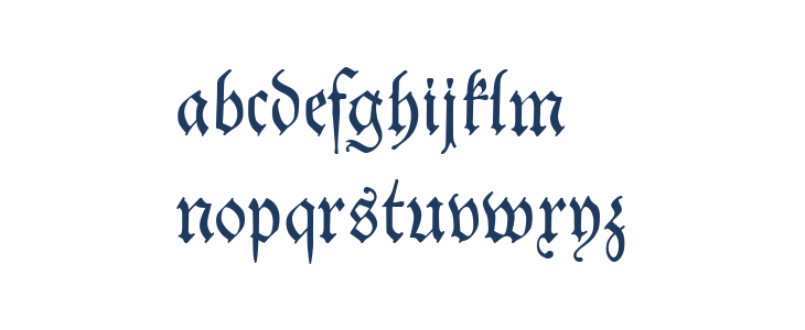 Neue Theuerdank Fraktur UNZ1 Lowercase