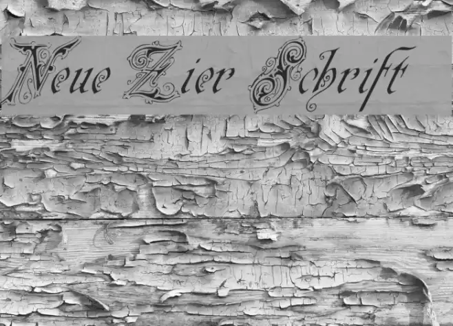Neue Zier Schrift Font examples
