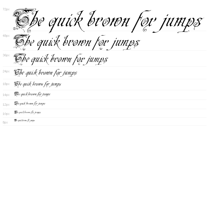 Neue Zier Schrift Waterfall