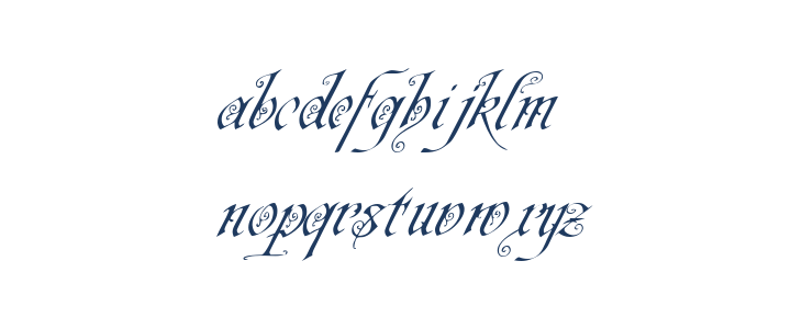 Neue Zier Schrift Lowercase