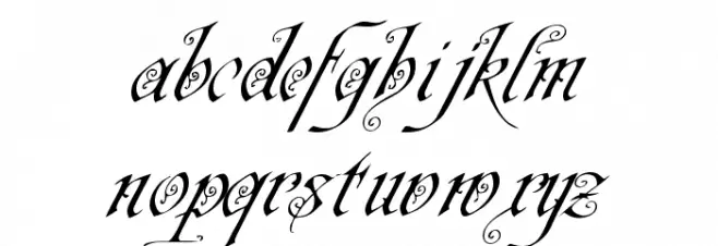 Neue Zier Schrift 字体 小写