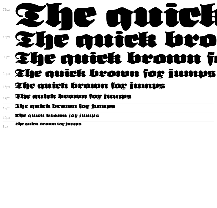 NeueFrakturExtraBold Waterfall