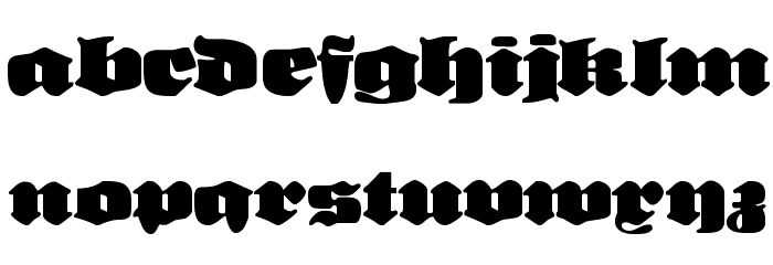 NeueFrakturExtraBold Font LOWERCASE