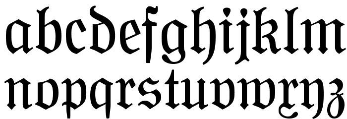 NeueFraktur Font LOWERCASE