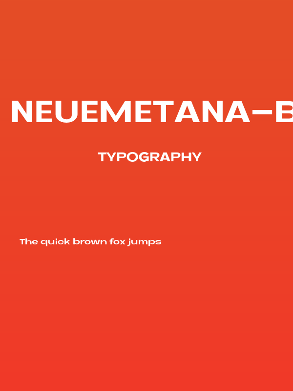 NeueMetana-Bold Poster