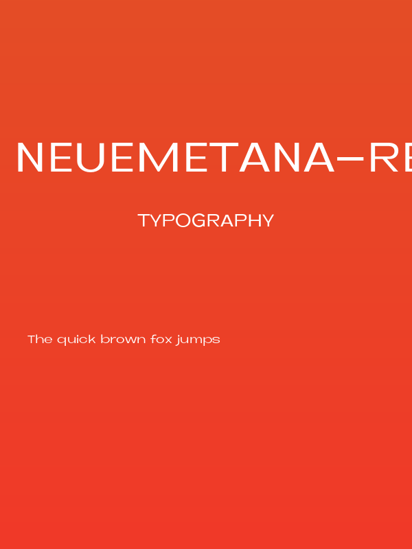 NeueMetana-Regular Poster