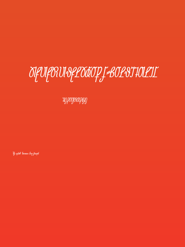 NeueRudelskopf-BoldItalic Poster