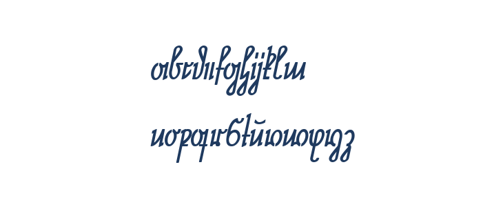 NeueRudelskopf-BoldItalic Lowercase