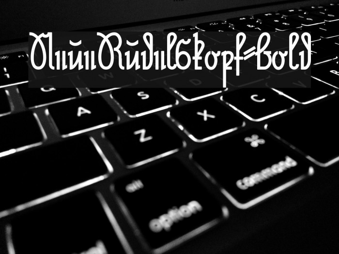 NeueRudelskopf-Bold Font examples