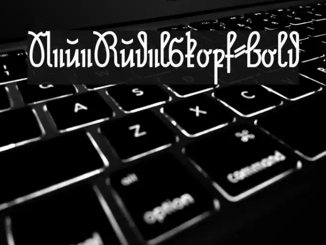 NeueRudelskopf-Bold Font examples