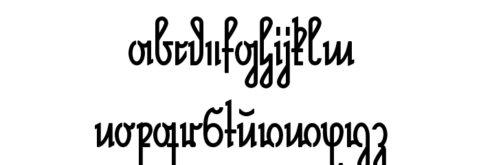 NeueRudelskopf-Bold Font LOWERCASE